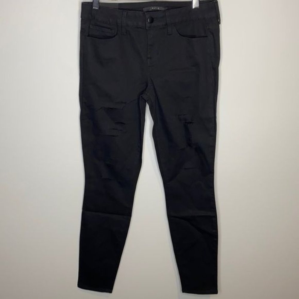NWT DSTLD Black Ripped Distressed Mid-Rise Skinny Jeans 29X30